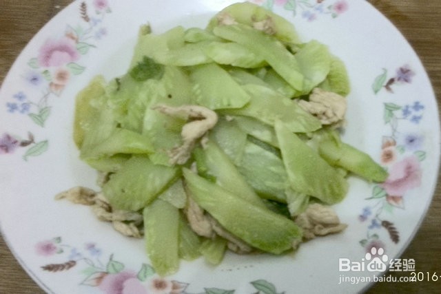 原创:如何做肉片炒莴苣?