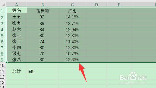 表格行高怎么统一调整