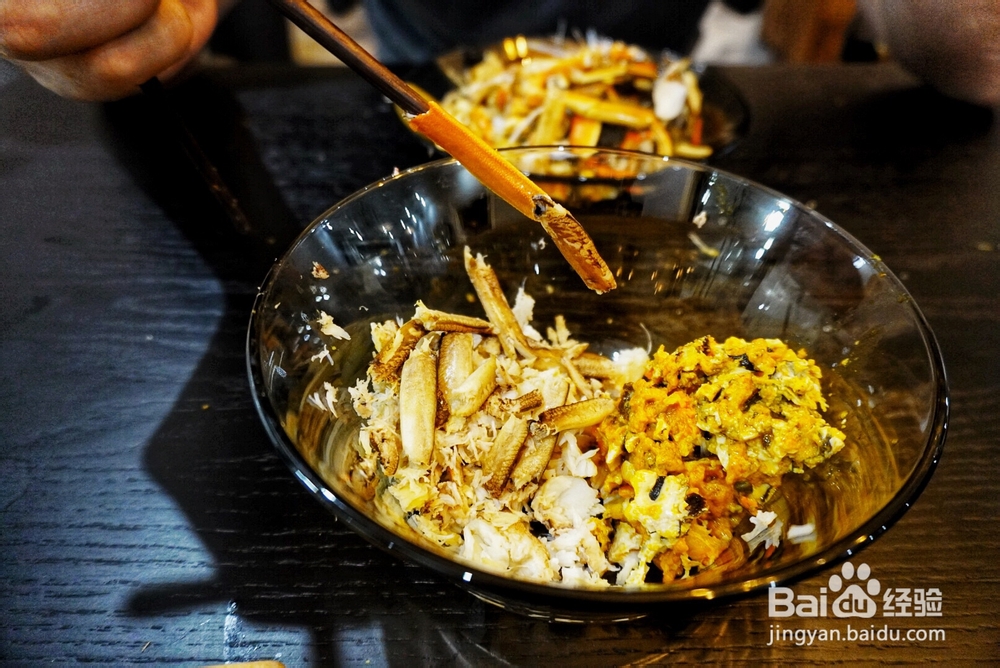 吃光光的时蟹肉饭蟹教程