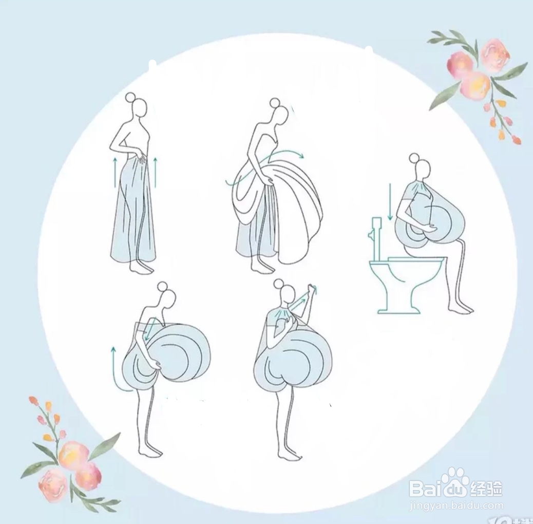 穿婚纱怎么上厕所