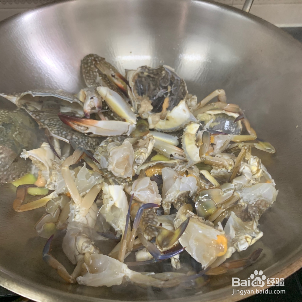 大排档姜葱炒蟹的做法