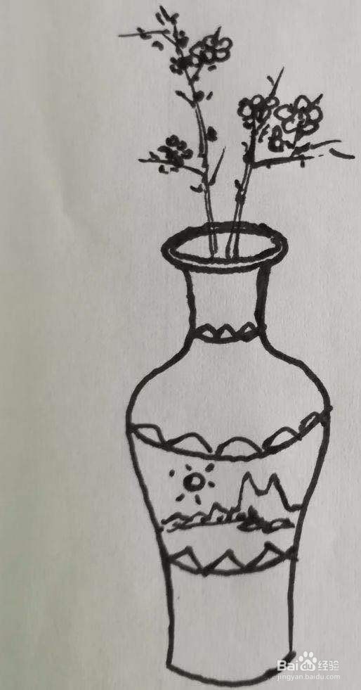 古董花瓶怎么画 美术图片