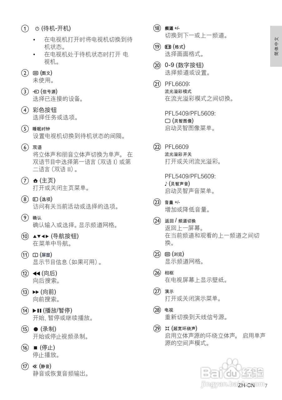飞利浦47PFL6609/93液晶彩电使用说明书:[1]