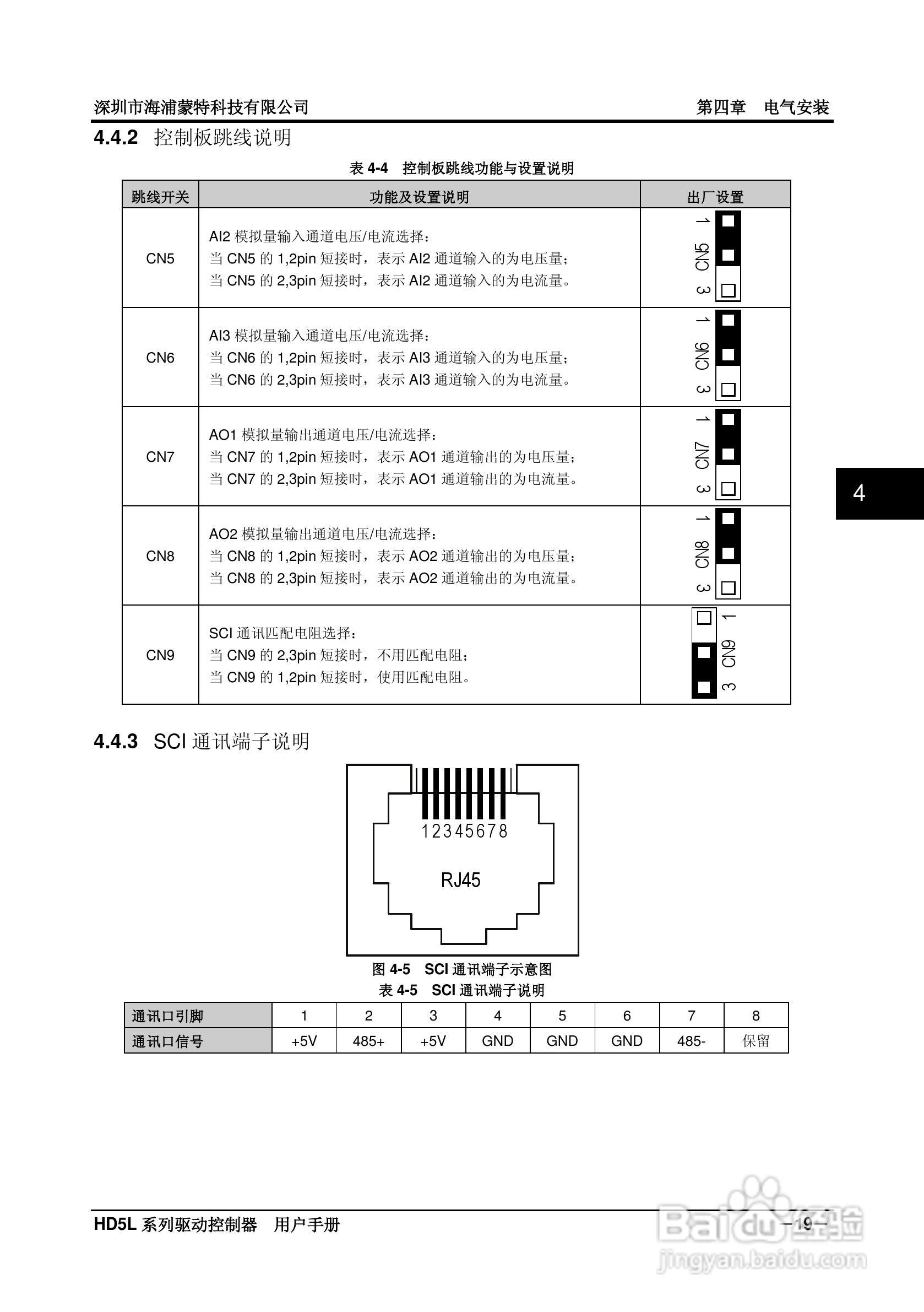 海浦蒙特HD5L-4T045电梯专用驱动控制器用户手册:[3]