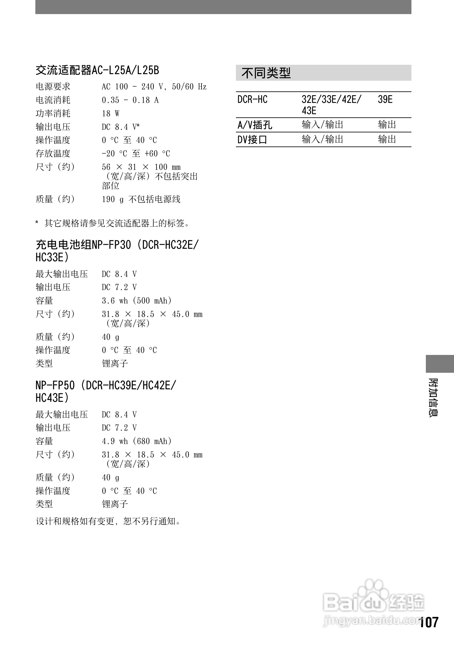 索尼DCR-HC42E数码摄像机使用说明书:[11]