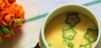 秋葵蒸水蛋的做法