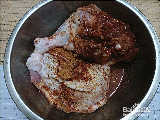 烤箱烤鸡全腿的做法