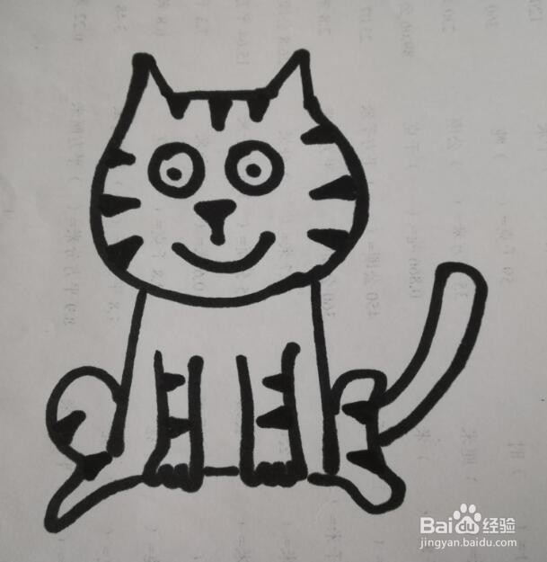 卡通简笔画 猫的简笔画 猫的画法