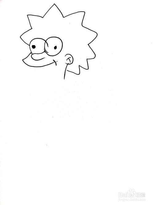 辛普森一家 之花枝简笔画 百度经验