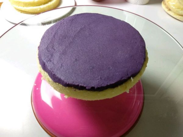 6寸处女座紫水晶鲜花蛋糕