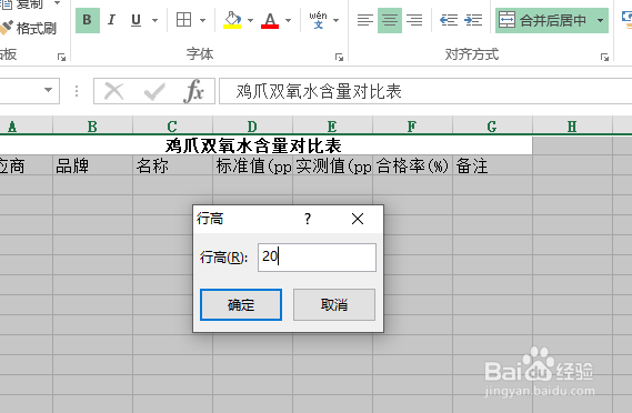 鸡爪双氧水含量对比表怎样制作呢