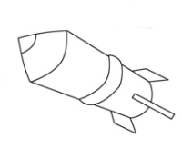 火箭简笔画的步骤