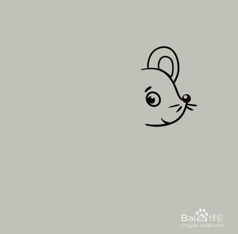 如何画可爱的老鼠简笔画？