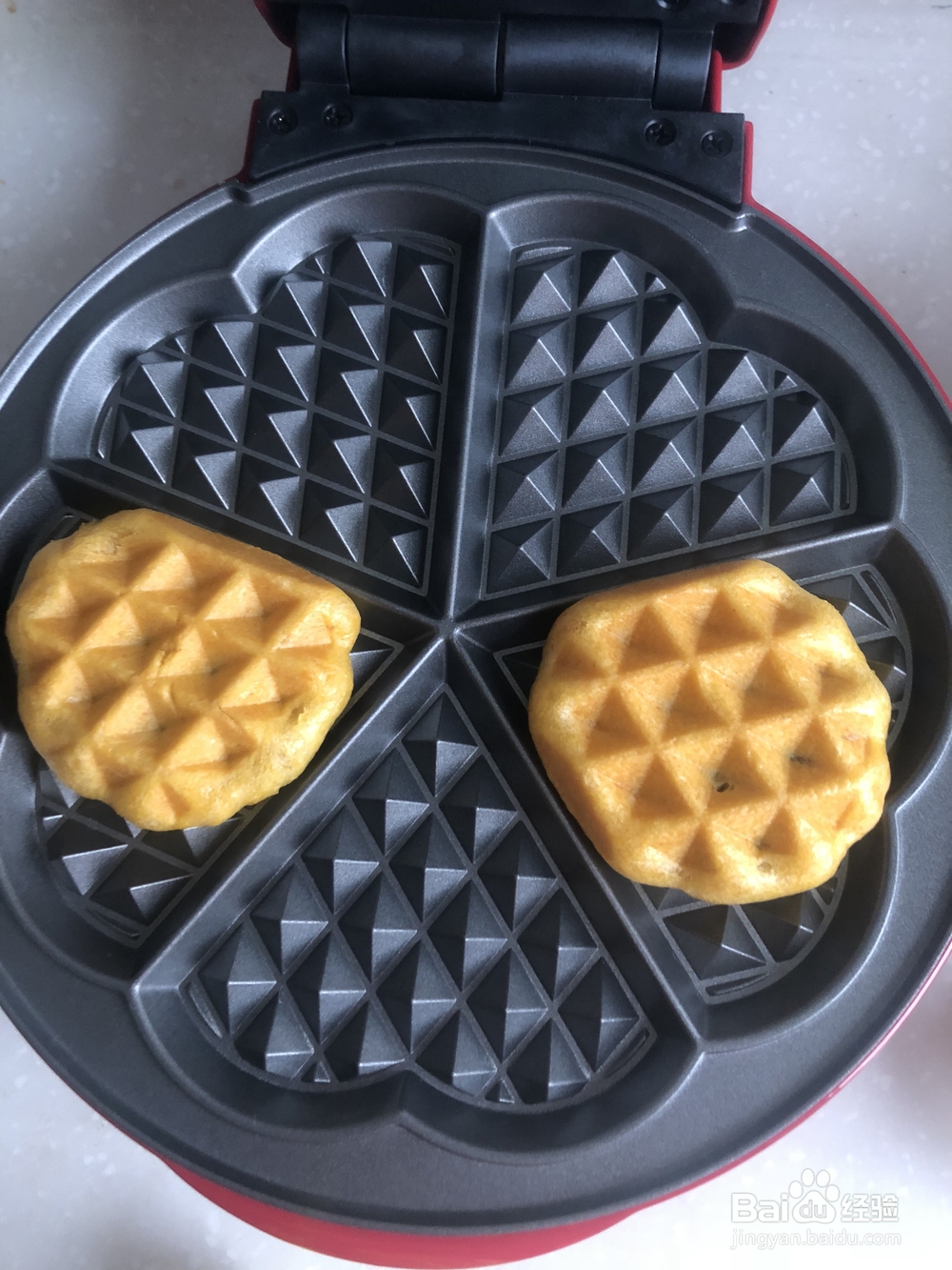 奶奶教你做红薯夹心华夫饼