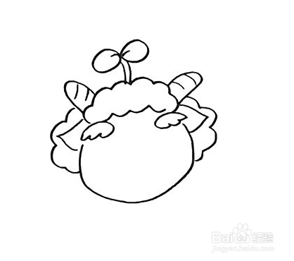 手绘简笔画之慢羊羊的画法