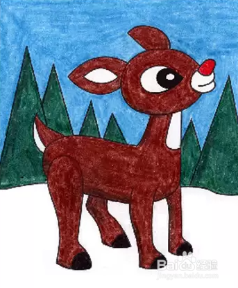如何绘制卡通小鹿