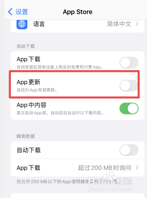 苹果手机怎么关闭软件自动更新