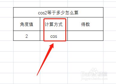 cos2等于多少怎么算