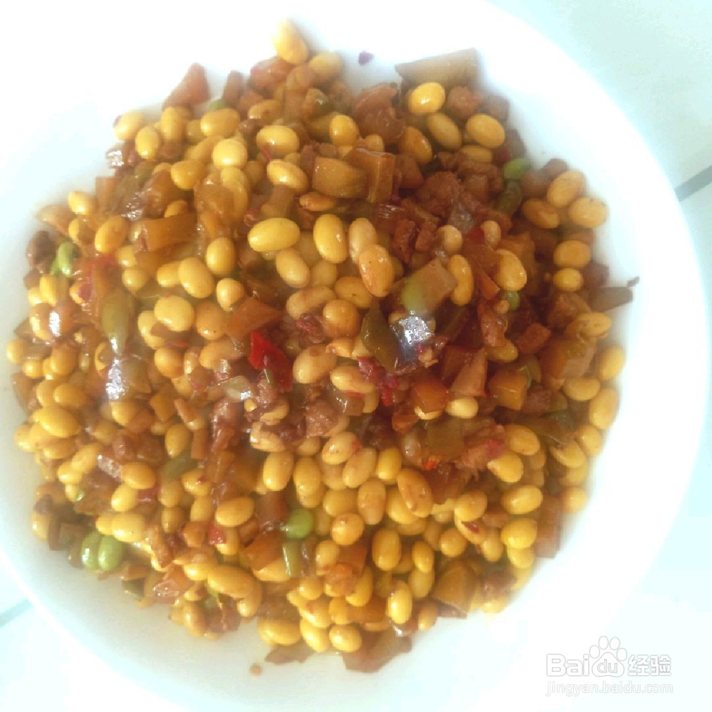 如何用美的面包机炒黄豆