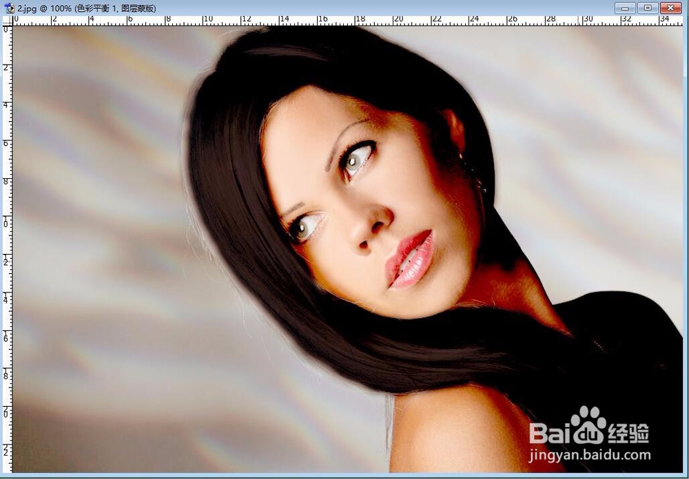 如何在PS中让白发变黑发