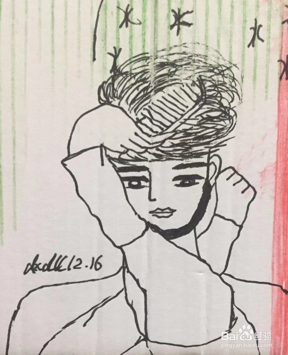 简笔画教程之型男