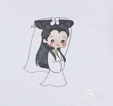 简笔画系列-怎么画白娘子简笔画