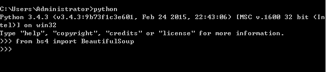 Python3.4-安装beautifulsoup4 4.4.1