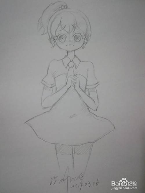 未婚少女不可以做三女节 漫画人物画法教程 百度经验 未婚少女不可以做三女节 漫画人物画法教程 百度经验