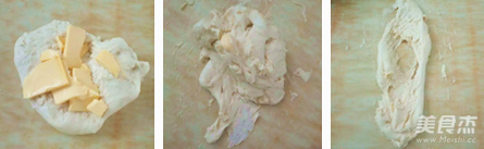 手工揉面豆沙花朵面包