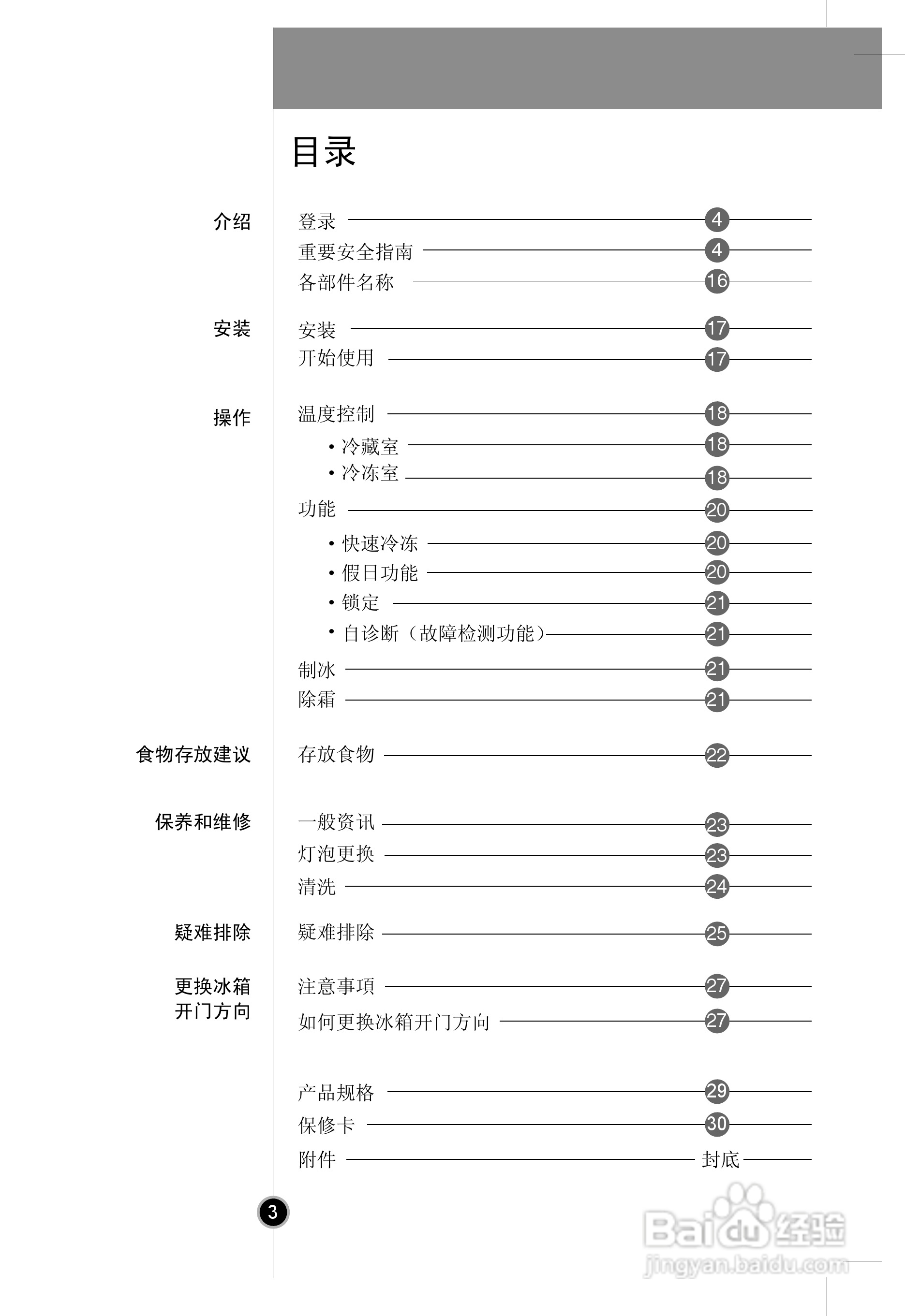 LG GR-M30FEN冰箱使用说明书:[1]