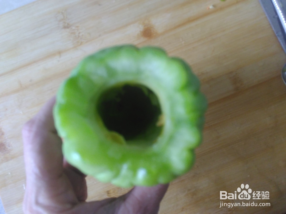 糯米腊肉镶苦瓜的做法