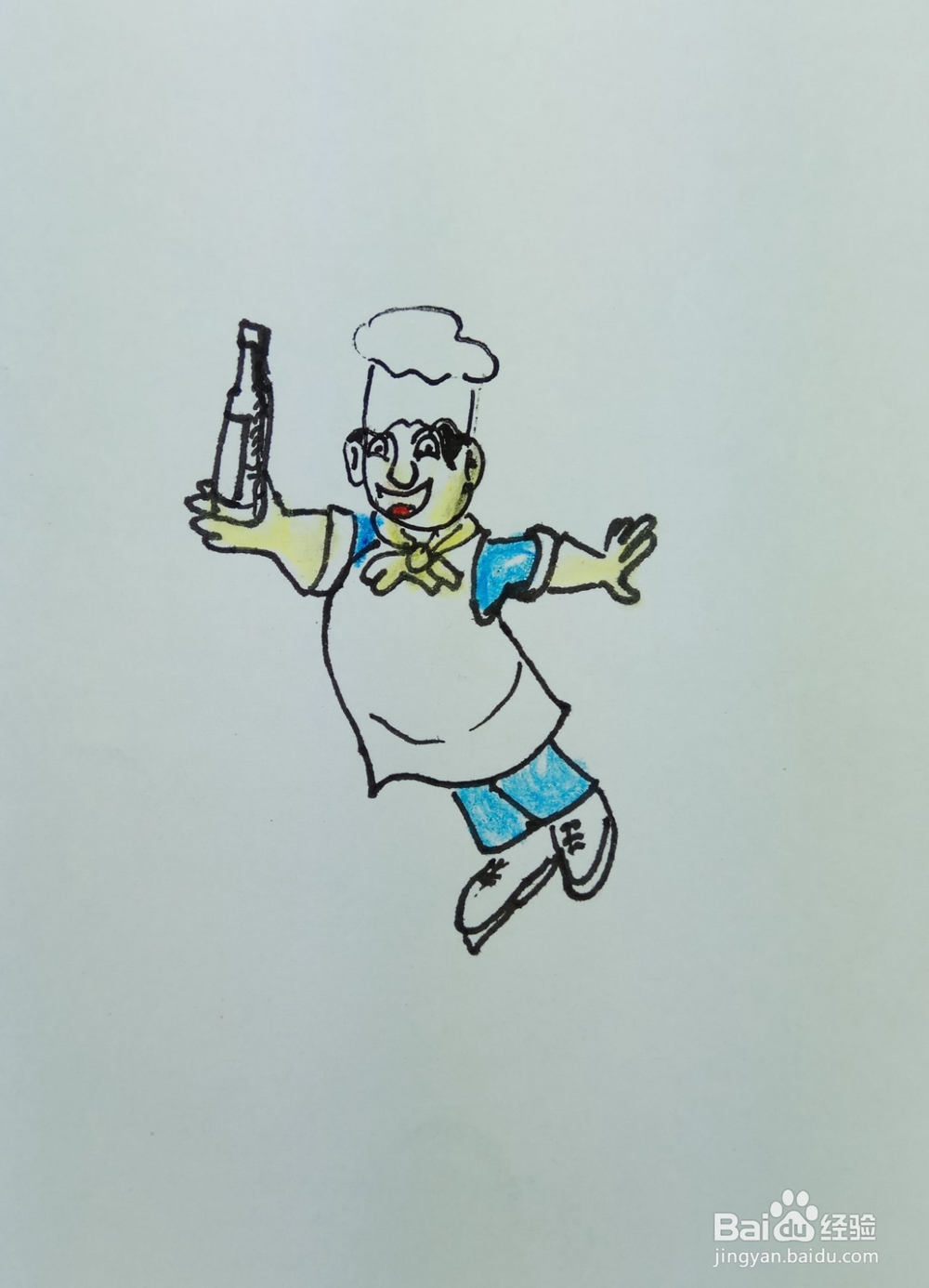 怎样画简笔画“快乐的厨师”？