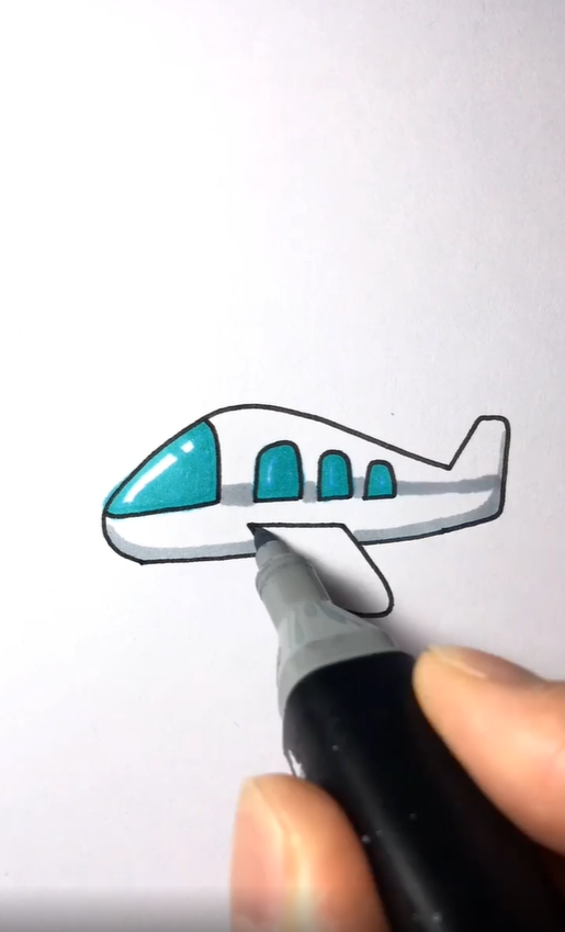 怎么画飞机儿童简笔画