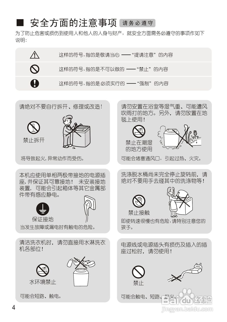 松下XQB52-Q520U洗衣机使用说明书:[1]