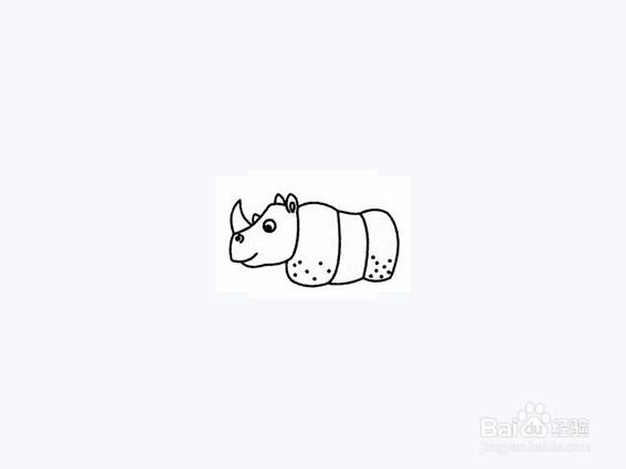 犀牛的简笔画