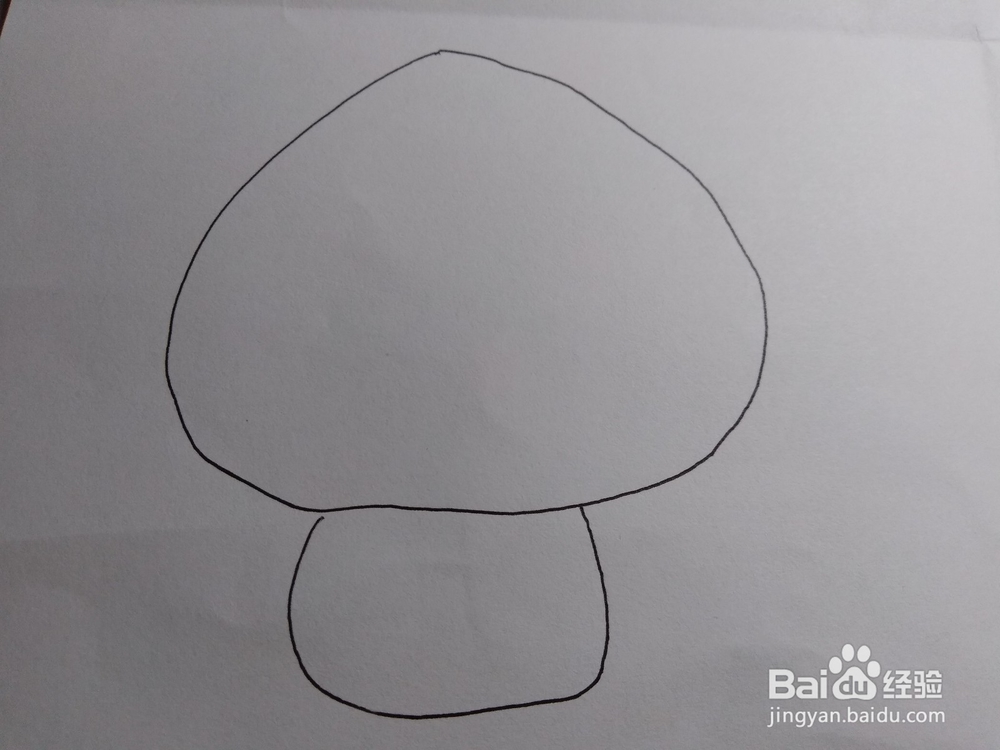 教你怎样画一个可爱的小蘑菇206