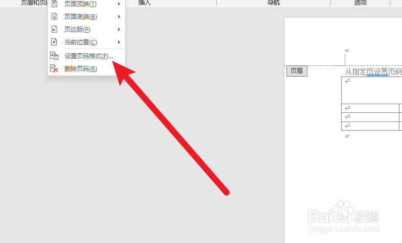 从指定页设置页码