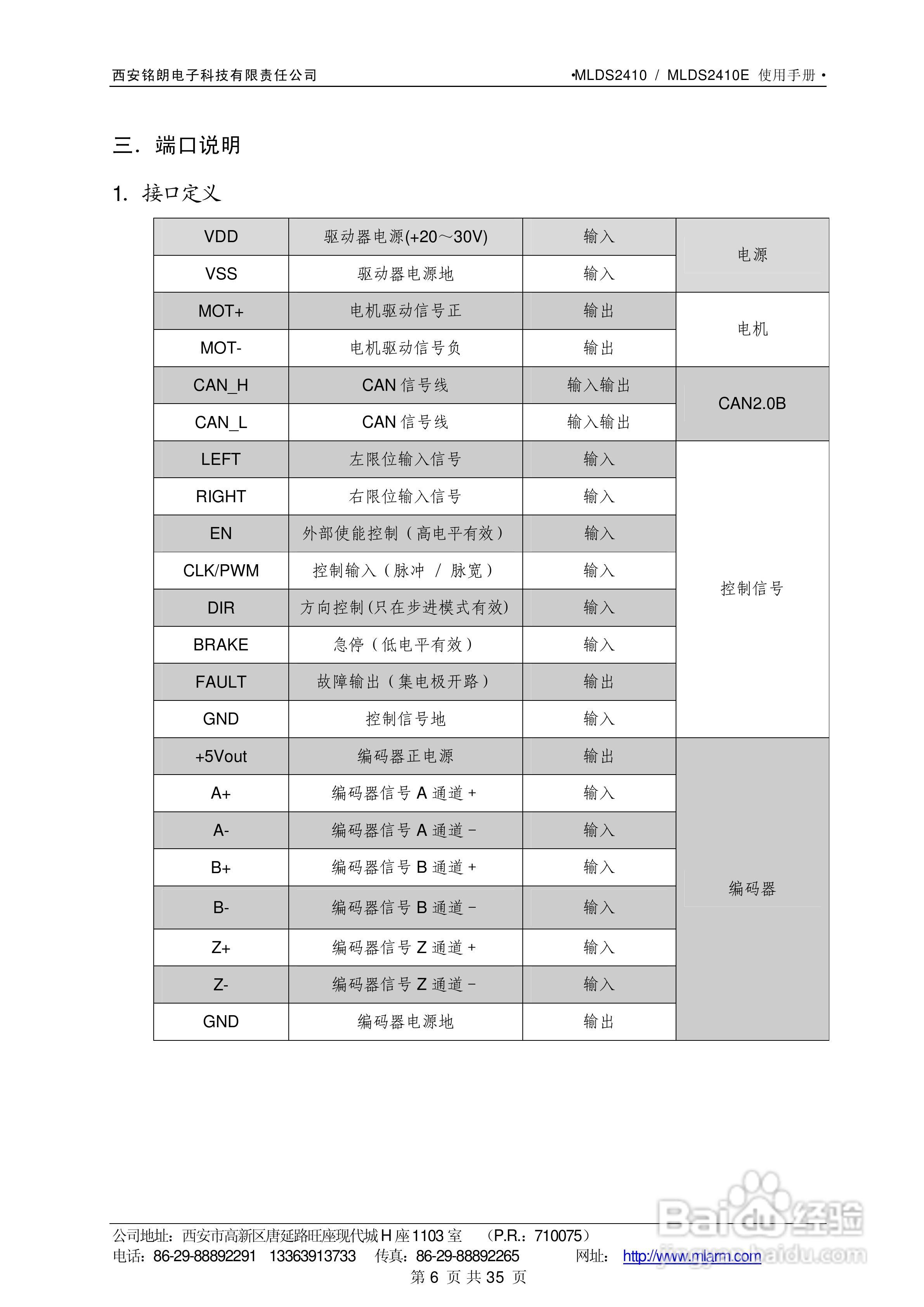 铭朗科技MLDS2410直流伺服驱动器说明书:[1]