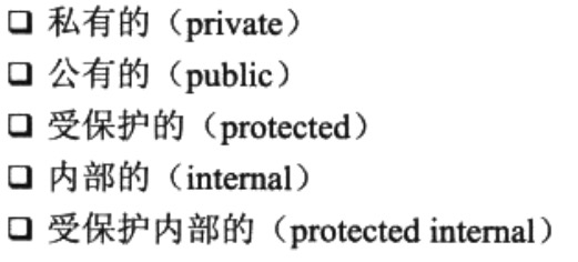 c#中的5种修饰符的一个归纳总结