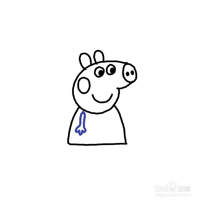 如何画小猪佩奇简笔画-分步图解