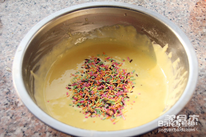 彩糖戚风的做法