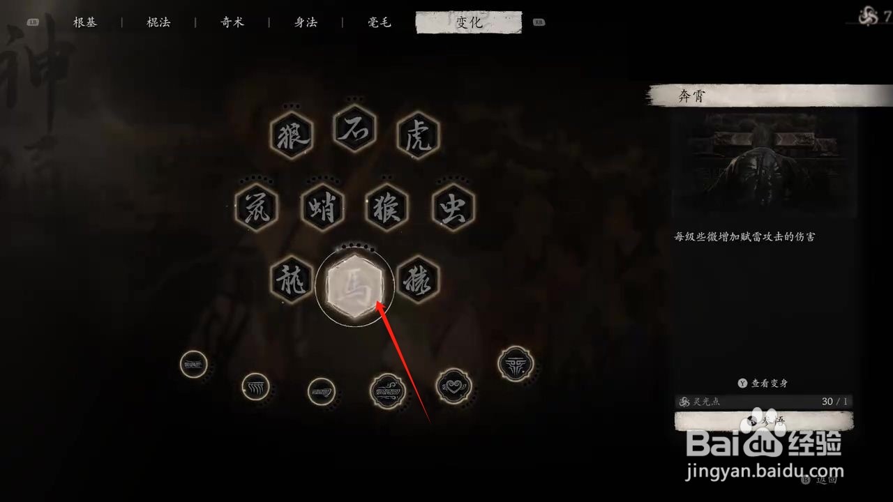 黑神话悟空怎么参悟奔霄