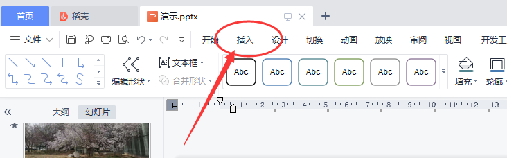 WPS演示怎样插入饼图？