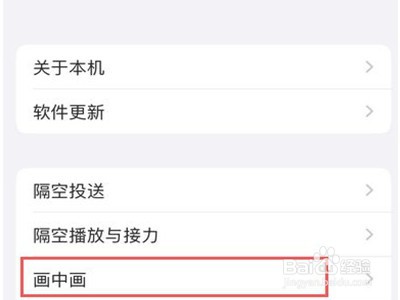 苹果13怎样设置画中画