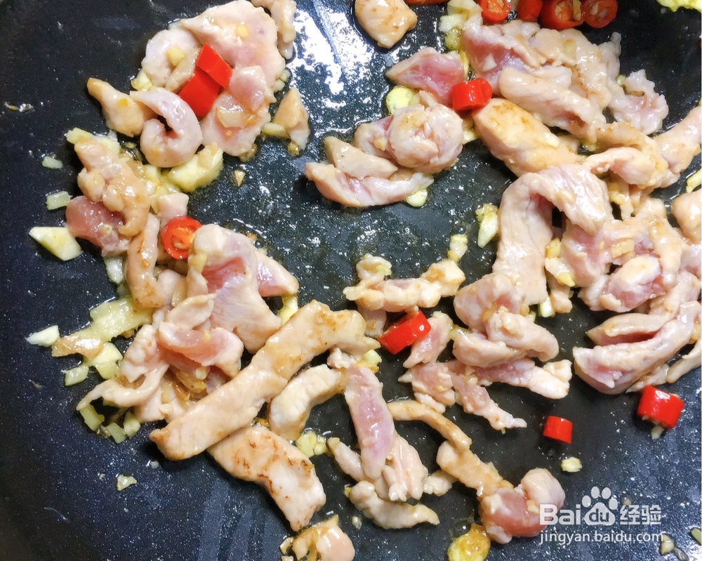 诱惑味蕾的蒜苔炒肉丝