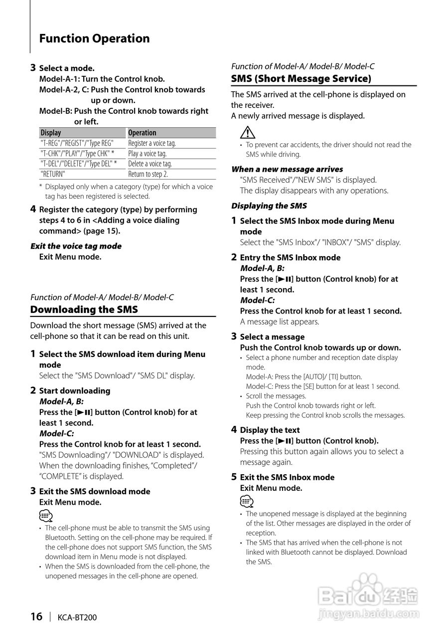 KENWOOD KCA-BT200蓝芽免提接收器使用说明书:[2]