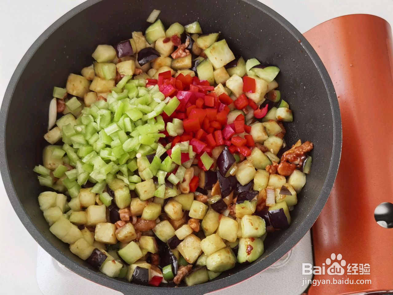 茄子肉丁打卤面的做法