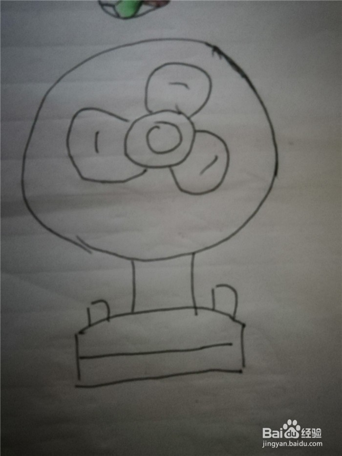 怎么样用简笔画画风扇