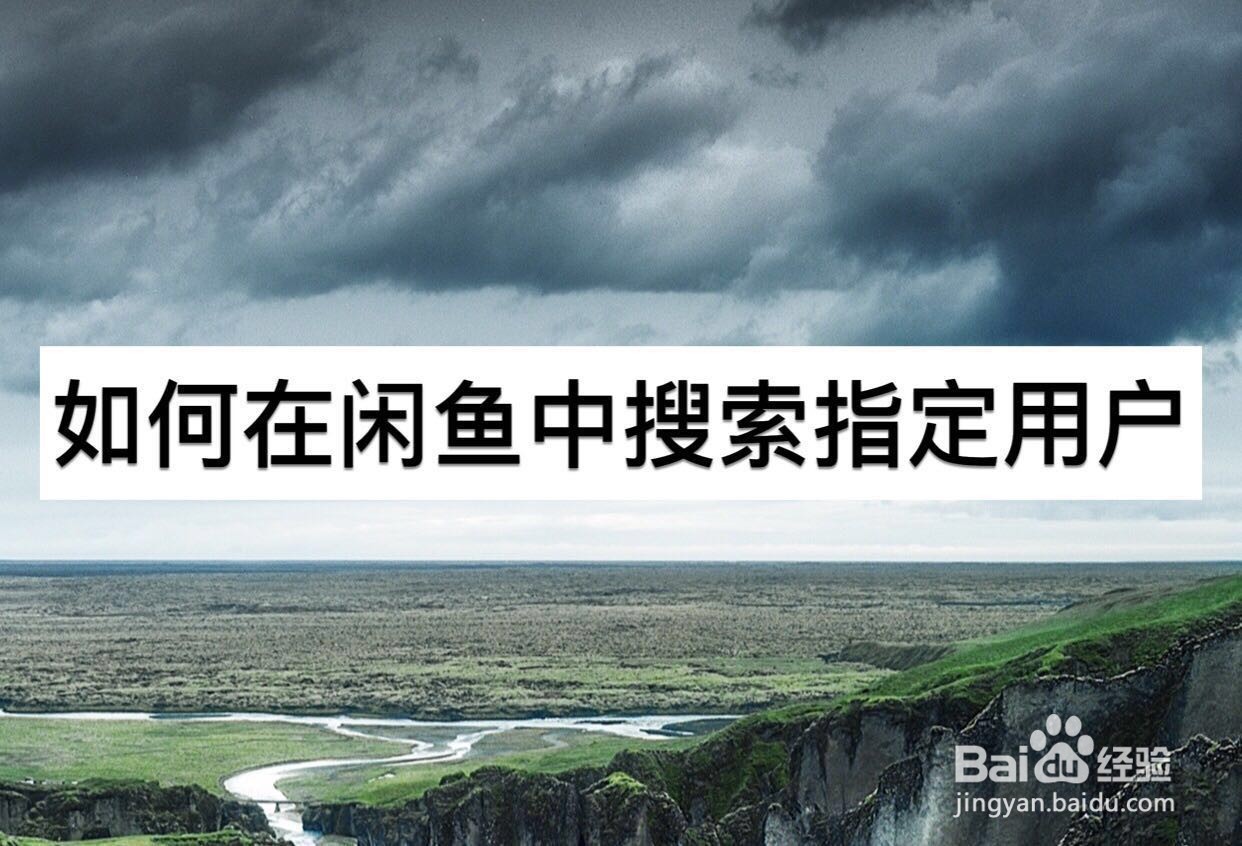 如何在闲鱼中搜索指定用户