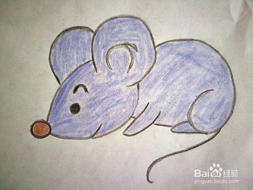 儿童简笔画卡通老鼠的画法